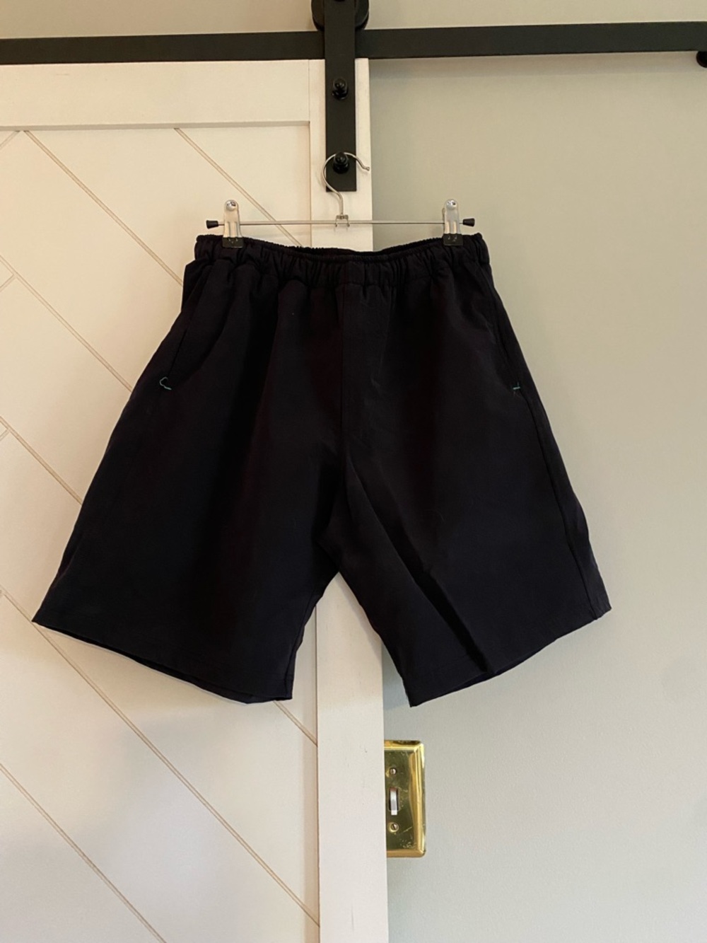 Men's Black Athletic Drawcord Training Shorts